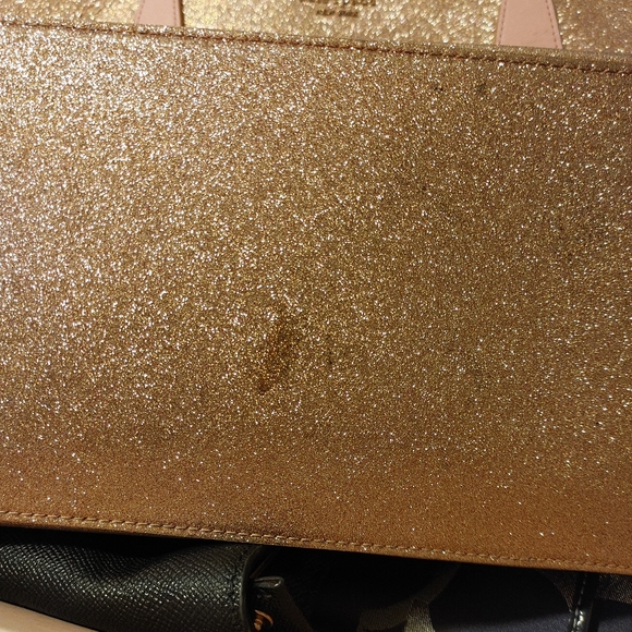 Kate Spade Rose Gold Glitter Joeley Tote - Picture 7 of 8